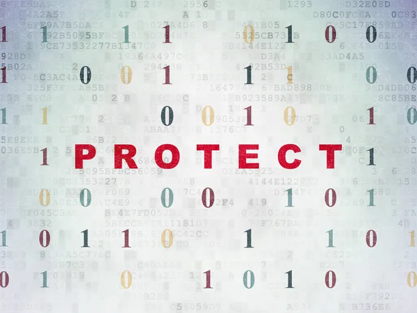 Privacy concept: Protect on Digital Data Paper background