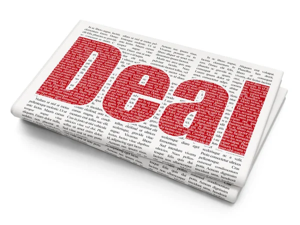 Finance concept: Deal on Newspaper background — Stock Photo, Image