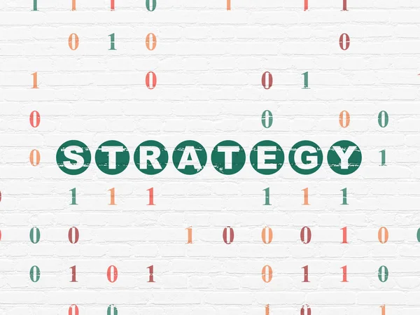 Business concept: Strategy on wall background — Stock Photo, Image