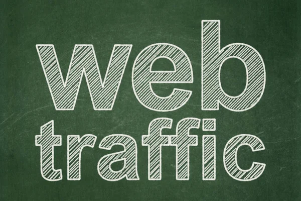 Концепция веб-дизайна: веб-трафик на фоне доски — стоковое фото