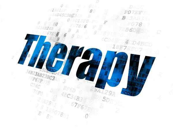 Concepto sanitario: Terapia en el contexto digital — Foto de Stock