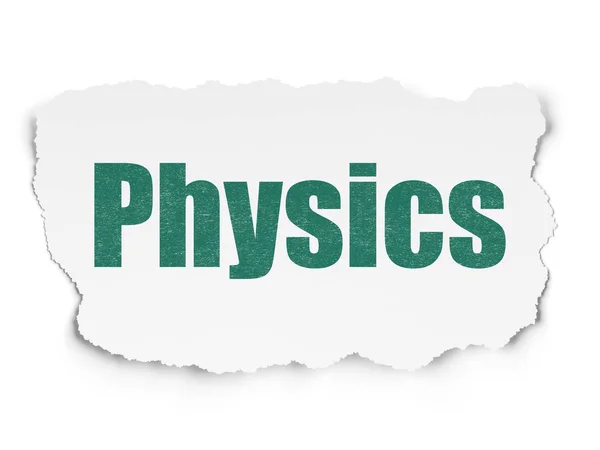 Studying concept: Physics on Torn Paper background — Stock Photo, Image