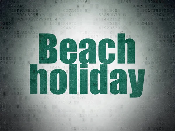 観光概念: デジタル データ用紙の背景のビーチでの休暇 — ストック写真