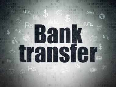 Para kavramı: dijital veri kağıt arka plan banka havalesi