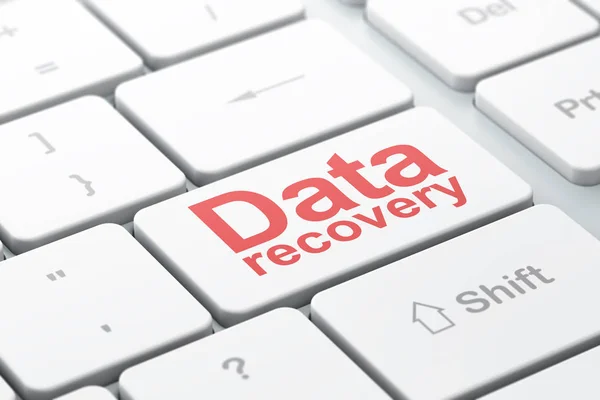 Concetto di informazione: Data Recovery su sfondo tastiera del computer — Foto Stock