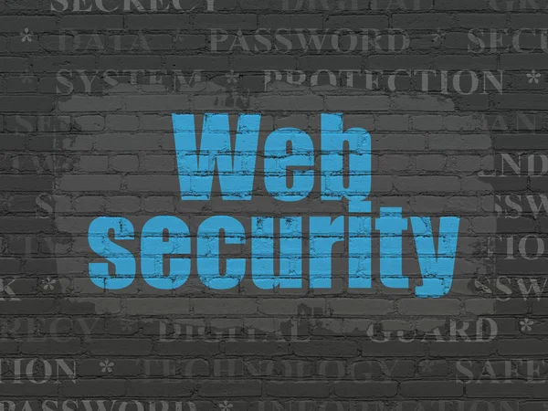 Концепция защиты: Web Security на фоне стен — стоковое фото