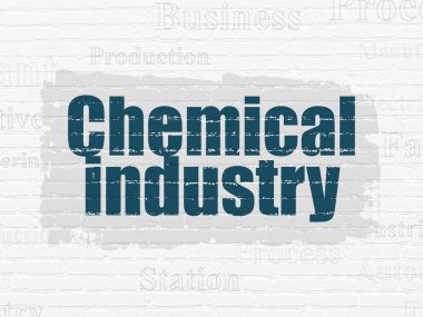 Endüstri kavramı: duvar arka planda kimya sanayî