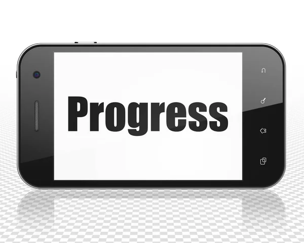 Concepto financiero: Smartphone con progreso en pantalla — Foto de Stock