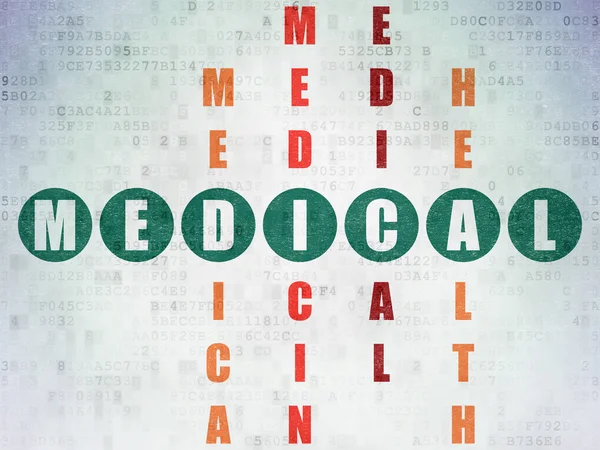 Medizinkonzept: Medizin im Kreuzworträtsel — Stockfoto
