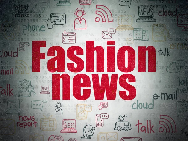 News concept: Fashion News on Digital Data Paper background — Stock Photo, Image