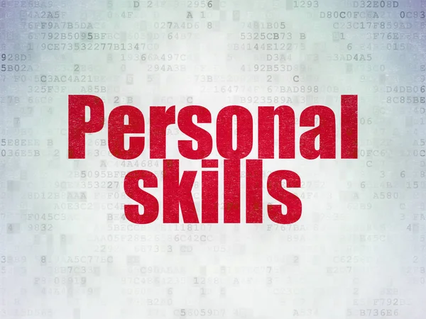 Learning concept: Personal Skills on Digital Data Paper background — Stock Photo, Image