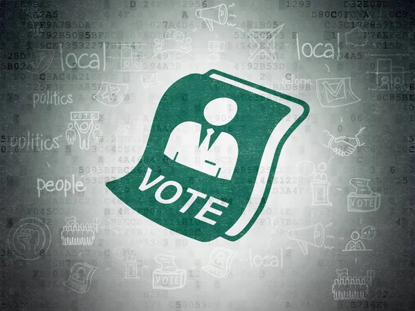 Political concept: Ballot on Digital Data Paper background — Stock Photo, Image