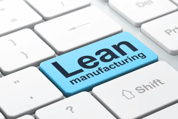 Manufacuring concept: Lean Manufacturing on computer keyboard background