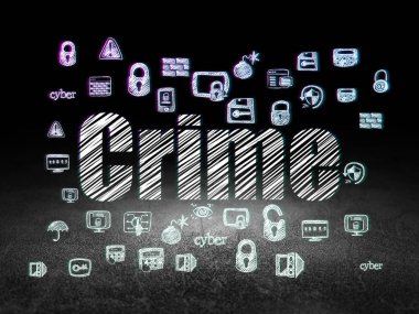 Güvenlik kavramı: grunge karanlık odada suç