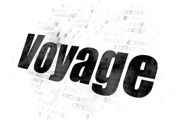 Travel concept: Voyage op digitale achtergrond — Stockfoto