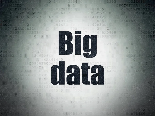 数据的概念︰ 数字数据纸张背景上的大数据 — 图库照片