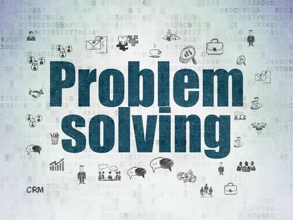 Finance concept: Problem Solving on Digital Data Paper background