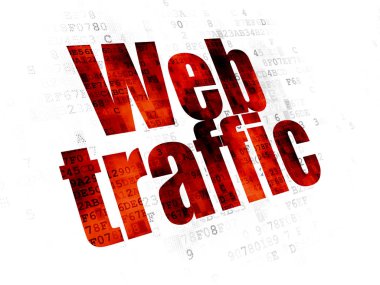 Web tasarım konsepti: dijital arka plan Web Trafik