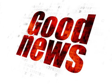 Haber kavramı: dijital arka plan üzerinde iyi haber