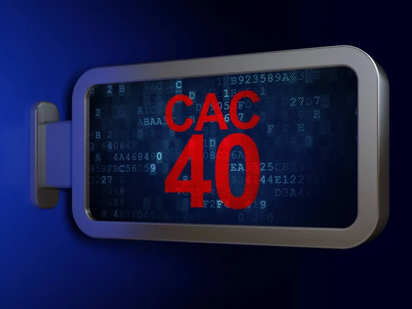 Concepto de índices bursátiles: CAC 40 sobre fondo de cartelera —  Fotos de Stock