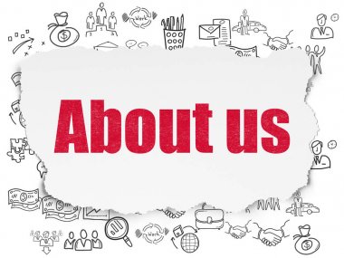 Ekonomi kavramı: yırtık kağıt arka plan üzerinde Hakkımızda