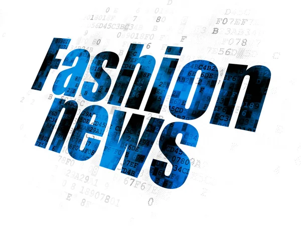 News concept: Fashion News su sfondo digitale — Foto Stock