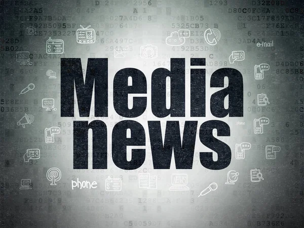 News concept: Media News on Digital Data Paper background — Stock Photo, Image