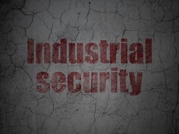 Έννοια του απορρήτου: βιομηχανική ασφάλεια σε φόντο grunge τοίχου — Φωτογραφία Αρχείου