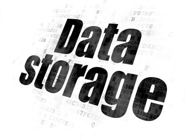 Bilgi kavramı: dijital arka plan üzerinde veri depolama