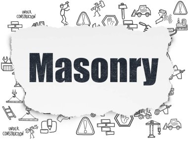 İnşa kavramı: duvar kağıdı yırtılmış zemin üzerine