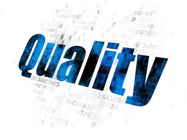 Marketing concept: kwaliteit op digitale achtergrond — Stockfoto