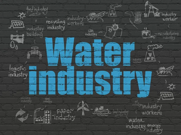 Manufacuring concept: Water Industry on wall background — Stock Photo, Image