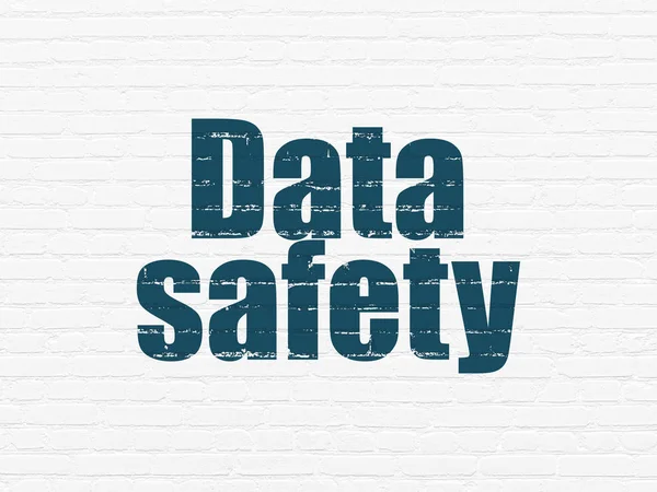 Data concept: Data Safety on wall background
