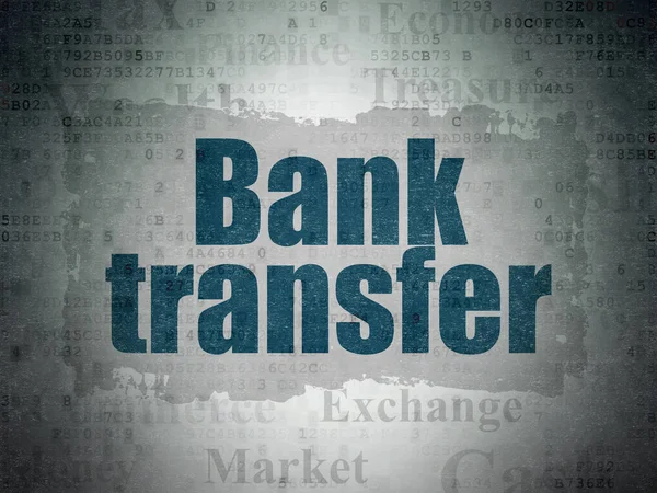 Money concept: Bank Transfer on Digital Data Paper background
