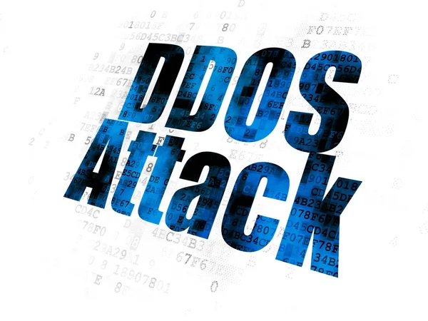 Privacy concept: DDOS Attack on Digital background — Stock Photo, Image