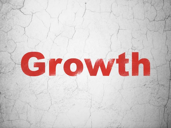 Bedrijfsconcept: groei op muur achtergrond — Stockfoto