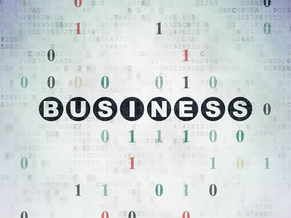 Affärsidé: Business på Digital Data papper bakgrund — Stockfoto