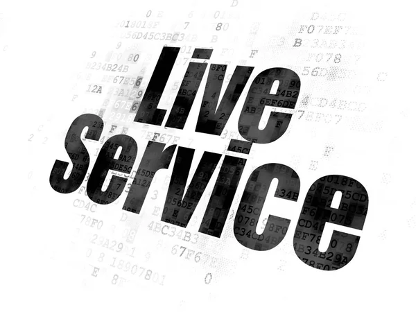 Koncepcja finansowania: live usług na tle cyfrowy — Zdjęcie stockowe