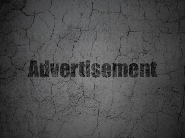 Werbekonzept: Werbung auf Grunge-Wand-Hintergrund — Stockfoto