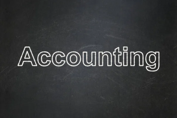 Banking concept: Accounting on chalkboard background — Stock Photo, Image