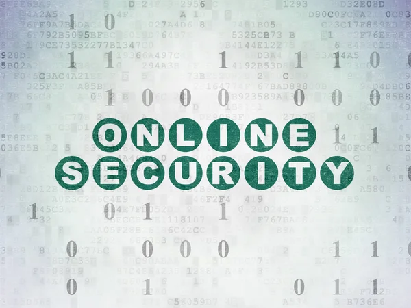 Pojęcie prywatności: bezpieczeństwo Online na tle cyfrowych danych papierze — Zdjęcie stockowe