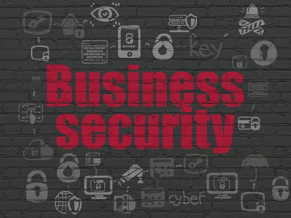 Concept de confidentialité : Business Security sur fond de mur — Photo