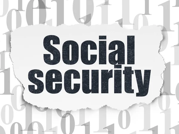 Privacy concept: Social Security on Torn Paper background