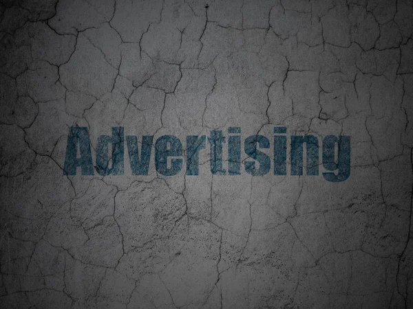 Концепция рекламы: Реклама на фоне гранж-стен — стоковое фото