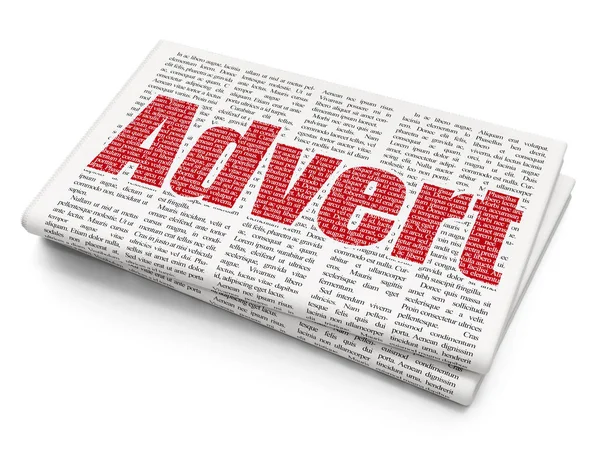 Advertising concept: Advert on Newspaper background — Stock Photo, Image