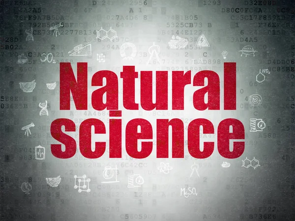 Наукова концепція: Природничі науки на фоні цифрових даних — стокове фото