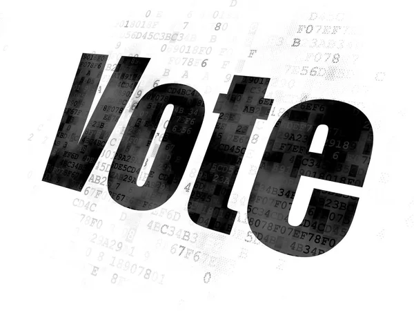 Концепція політики: голосування на цифровому тлі — стокове фото
