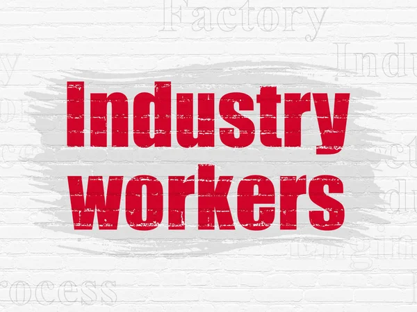 Fertigungskonzept: Industriearbeiter vor dem Hintergrund der Wand — Stockfoto