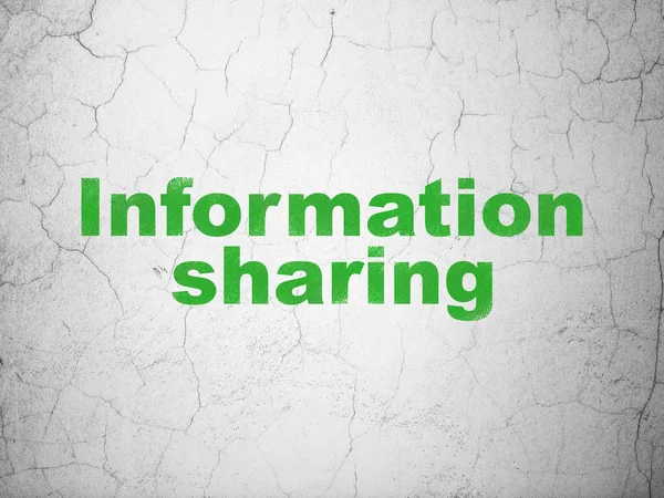 Concepto de información: Compartir información en el fondo de la pared — Foto de Stock