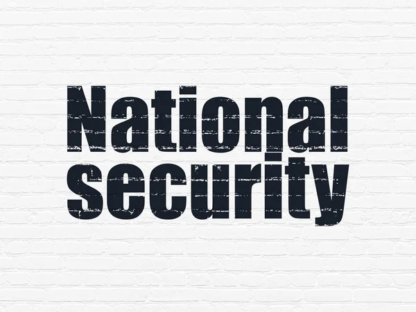 Concept de sécurité : Sécurité nationale sur fond de mur — Photo
